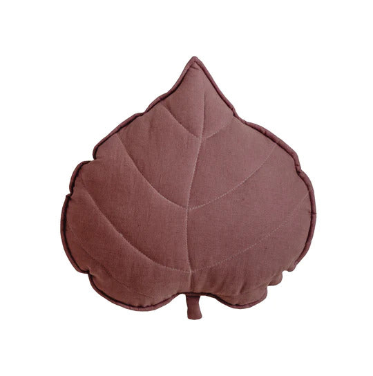 Moi Mili Decorative pillow, Linen Leaf "Marsala"