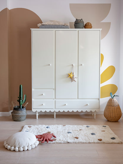 Wood Luck Design, Babushka 3-door wardrobe, White