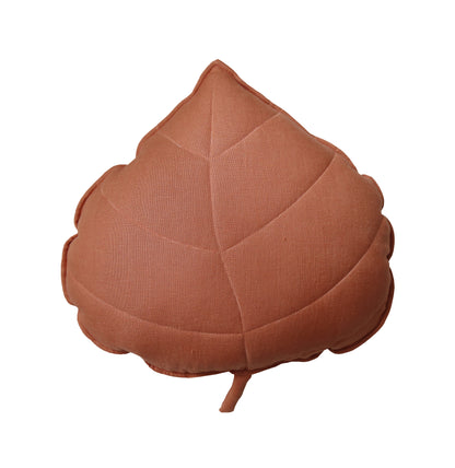 Moi Mili Decorative Pillow, Linen Leaf "Papaya"