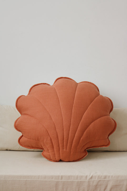 Moi Mili Decorative Pillow Small, Linen Shell "Papaya"
