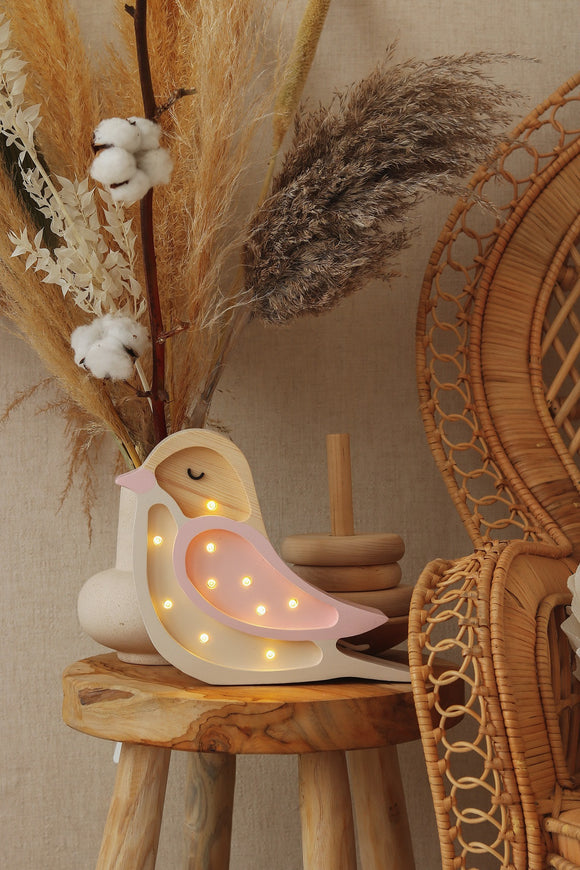Little Lights Yövalo MINI, Bird Strawberry Cream