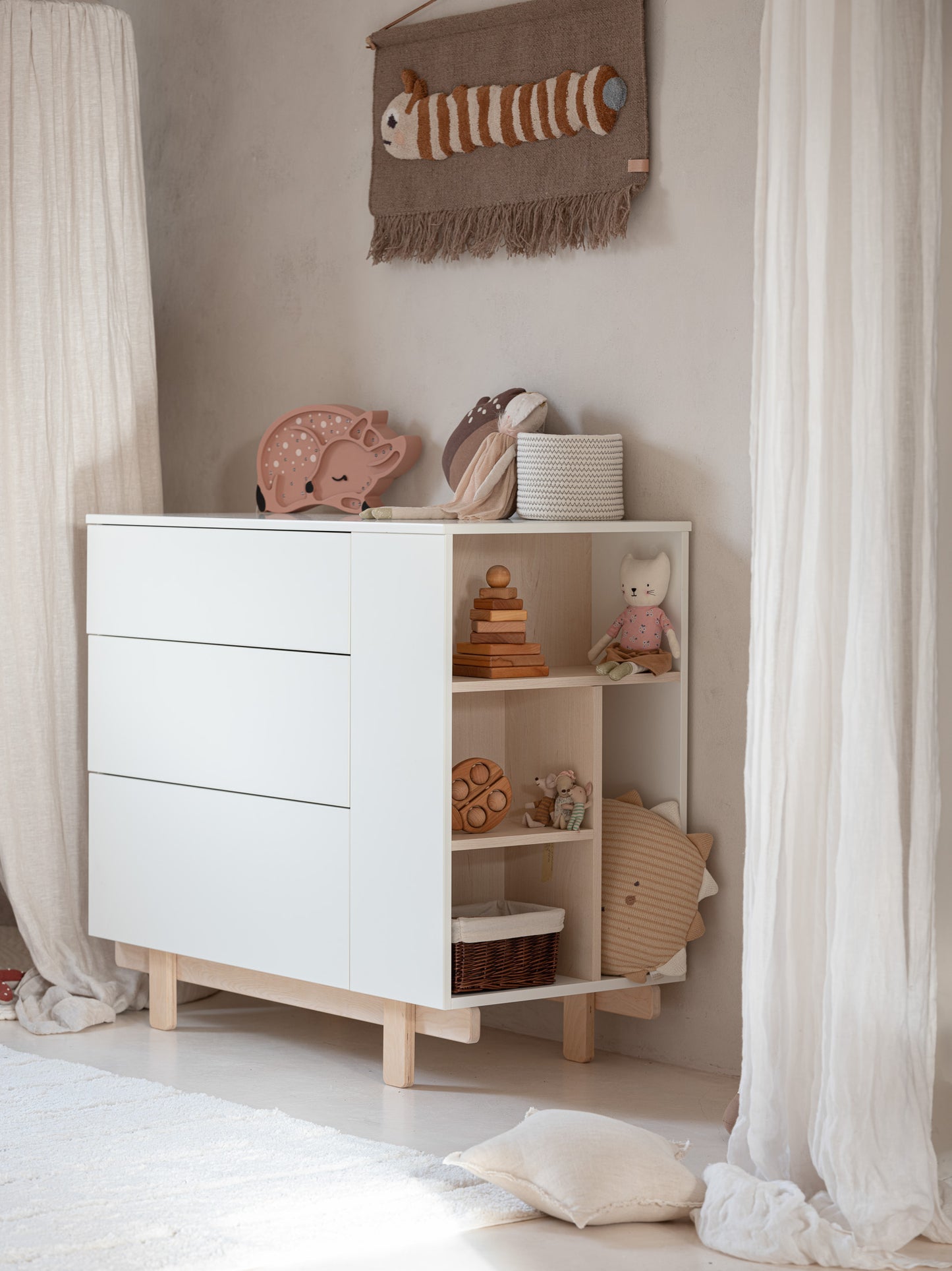 Wood Luck Design, Chest of drawers Basic, White