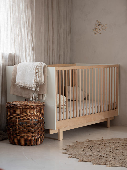 Wood Luck Design, Cot &amp; Junior bed 2 IN 1, 70x140 cm, Basic White
