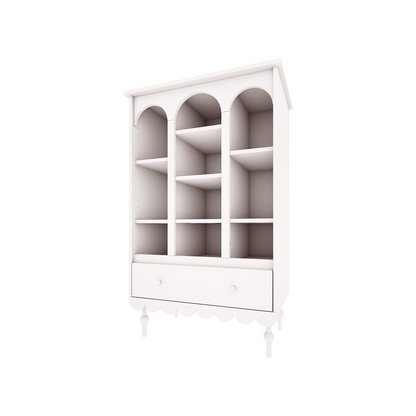 Wood Luck Design, Bookshelf Babushka, White