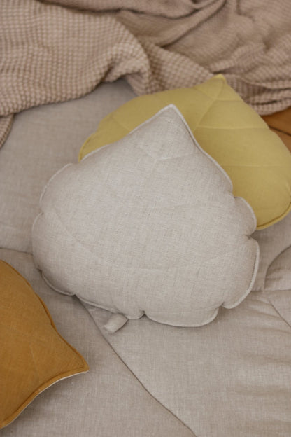 Moi Mili Decorative pillow, Linen Leaf "Sand"