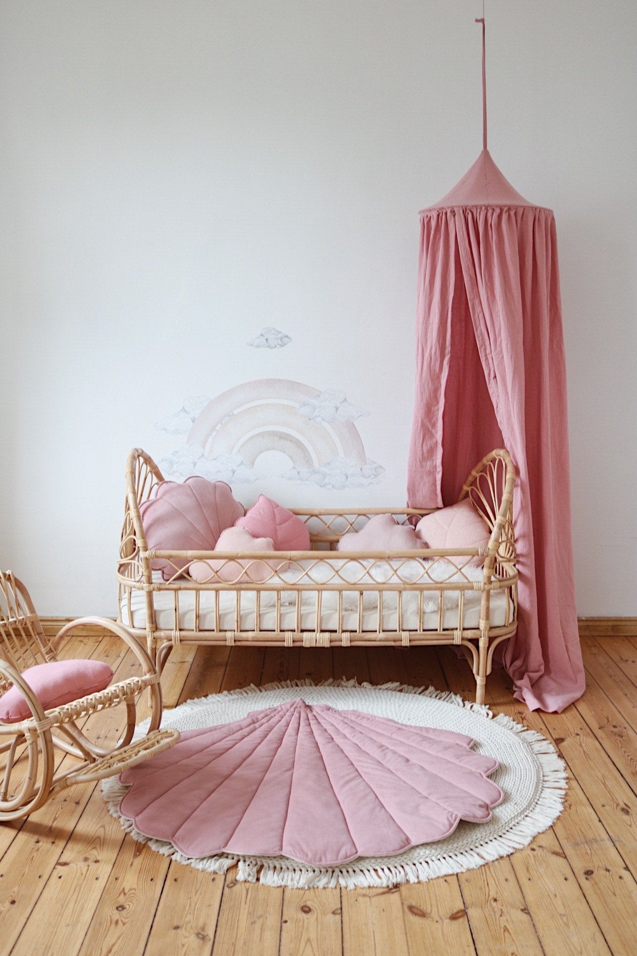 Moi Mili Decorative Pillow Large, Velvet Shell "Soft Pink"