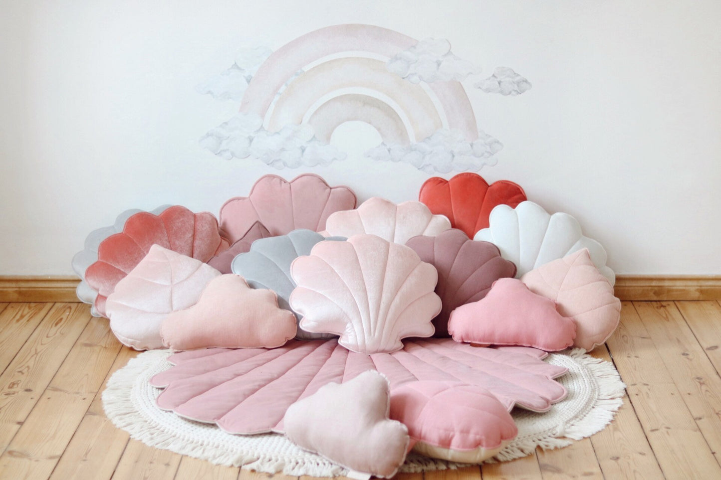 Moi Mili Decorative Pillow Large, Velvet Shell "Soft Pink"