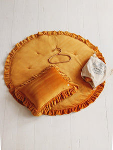 Moi Mili Leikkimatto, Velvet With Frill "Mustard"