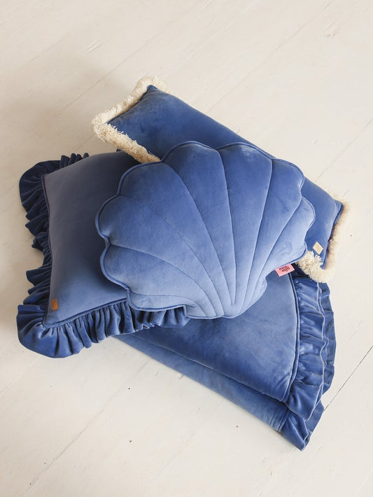 Moi Mili Decorative Pillow Medium, Soft Velvet Shell "Sapphire"