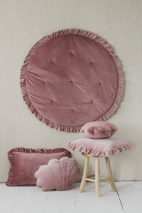 Moi Mili Leikkimatto, Velvet With Frill "Dirty Pink"