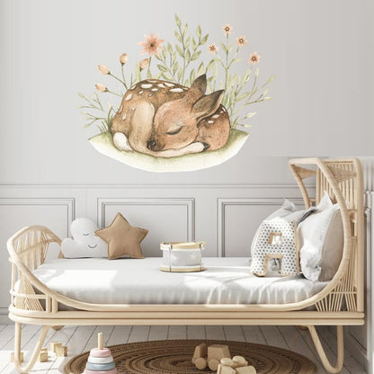 Wall sticker 100x50, Sleeping Roe-deer