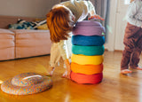 Stapelstein Rainbow 6 kpl Setti + Balance Board Confetti Classic
