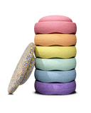 Stapelstein Rainbow 6 kpl Setti + Balance Board Confetti Pastel