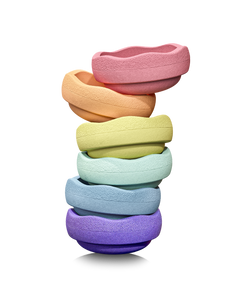 Stapelstein 6 kpl Setti, Rainbow Pastel