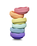 Stapelstein 6 kpl Setti, Rainbow Pastel